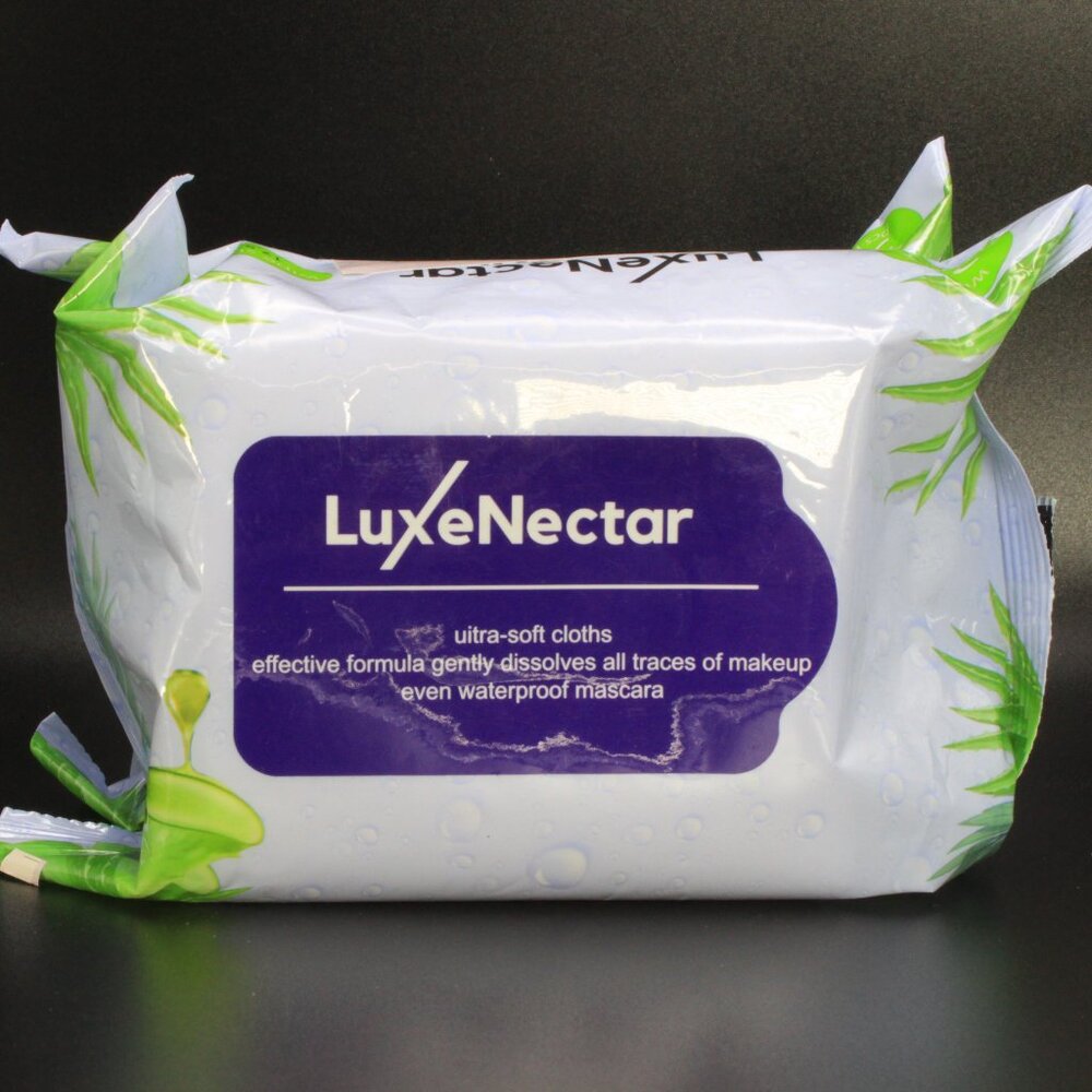 Luxe Nectar Makeup Remover Ultra-Soft Cleansing Wipes 2 pack - 60 wipes